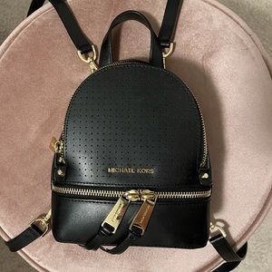 Mini Rhea Michael Kors Backpack Black